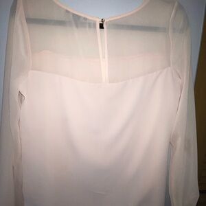 Elegant Sheer Blouse - Pink